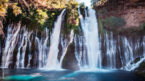 View of McArthur-Burney falls in Shasta National Forest  north California  long exposure