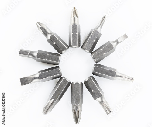 Set of screwdriver ferrules (heads)