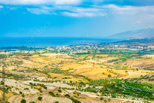 Hilly countryside of Cyprus near Akamas peninsula photo