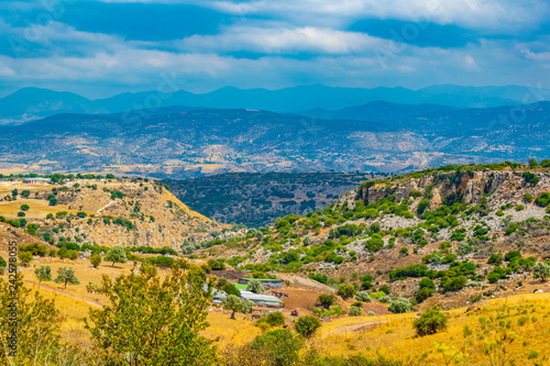 Hilly countryside of Cyprus near Akamas peninsula photo