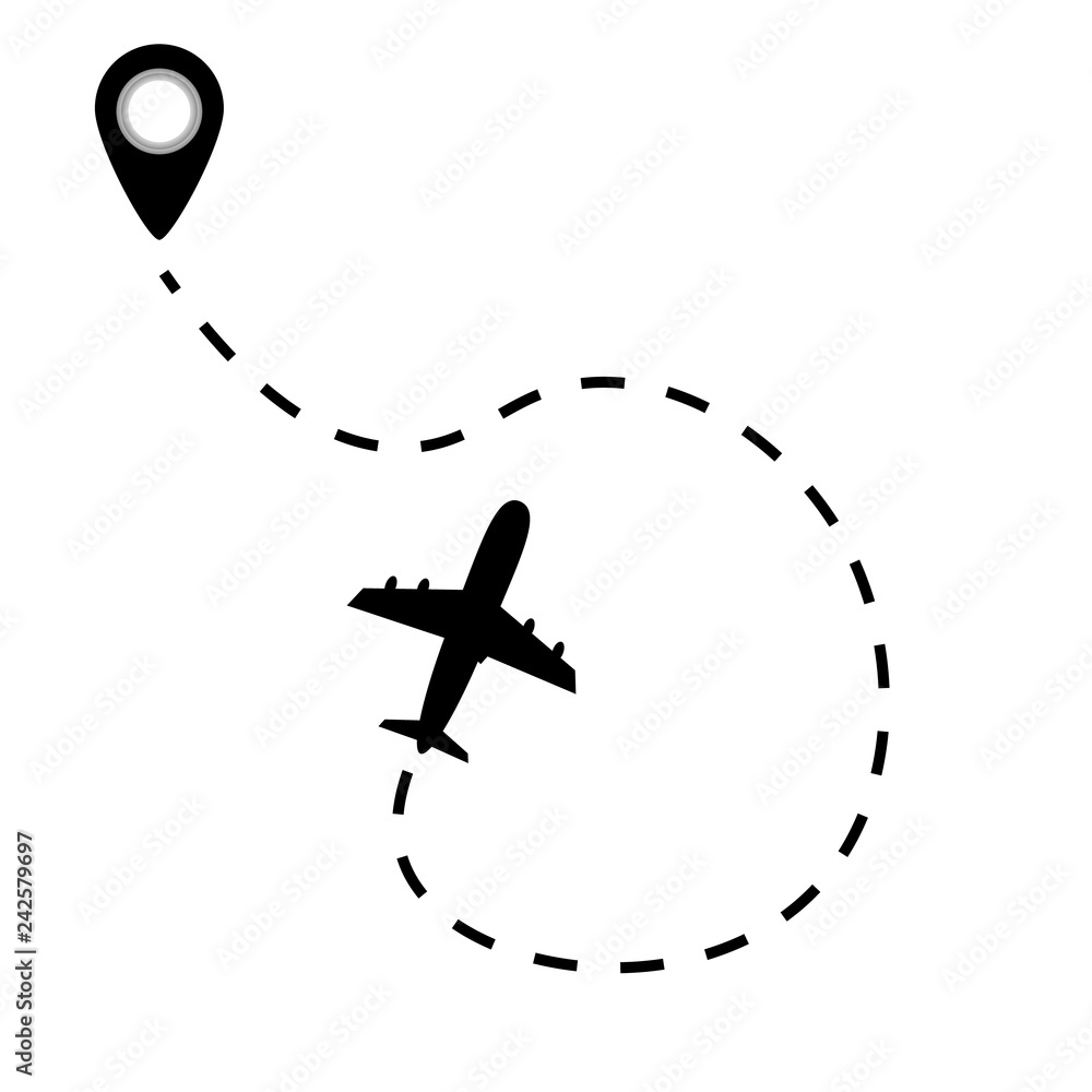 Airplane line path Airplane line path