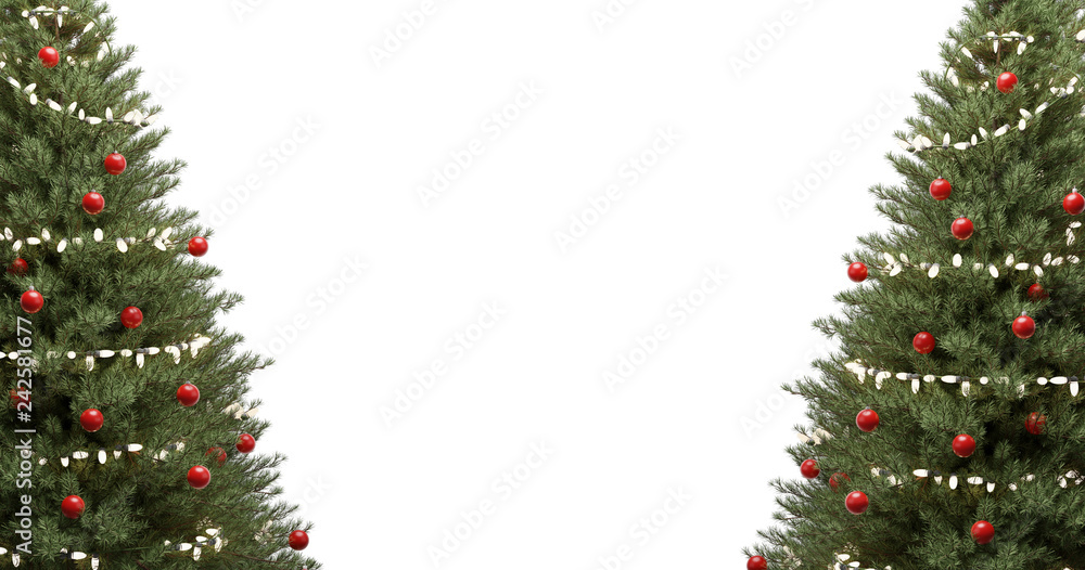 christmas trees 3d-illustration christmas trees 3d-illustration