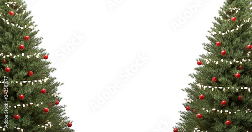 christmas trees  3d-illustration