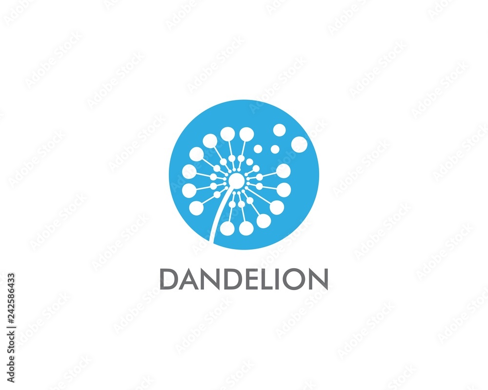 Dandelion flower logo Dandelion flower logo