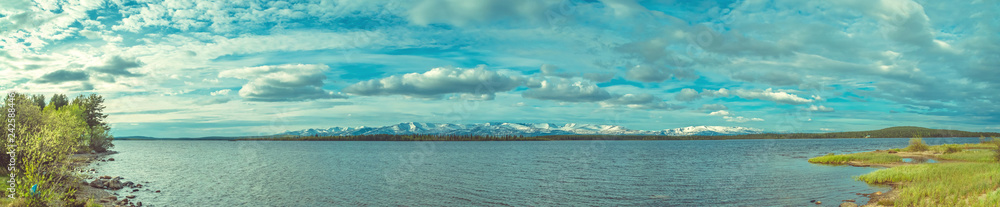 Imandra Lake and Hibiny mountains 