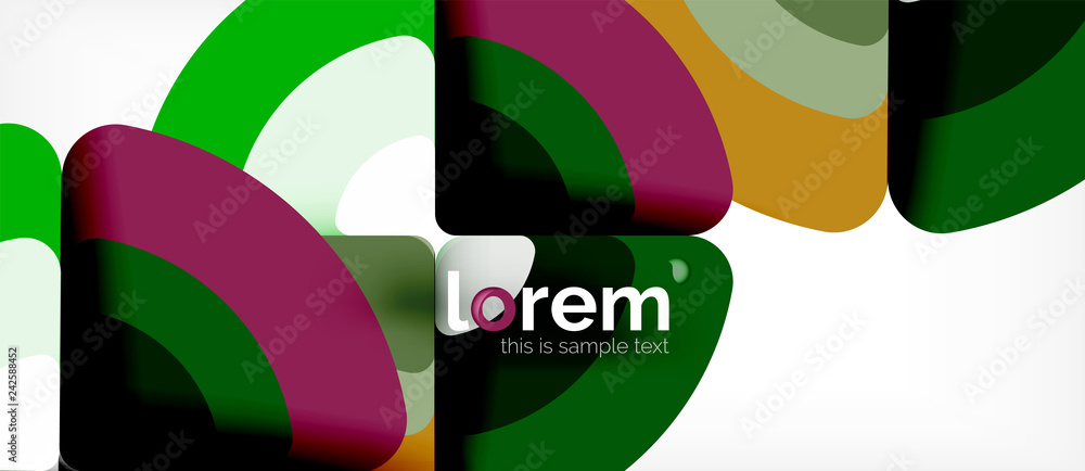 Obraz premium Circles and triangles design abstract background