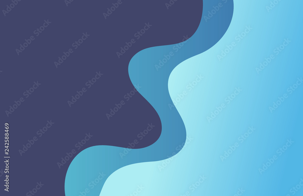 Blue Paper Cut Wave Layered Shapes Background Blue Paper Cut Wave Layered Shapes Background