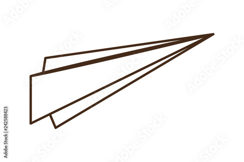 paper plane isolated icon