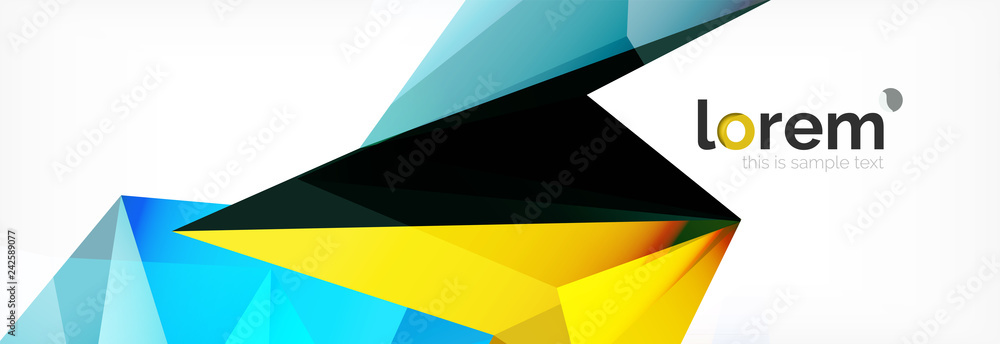 Modern geometric background. Poster template with polygonal elements Modern geometric background. Poster template with polygonal elements