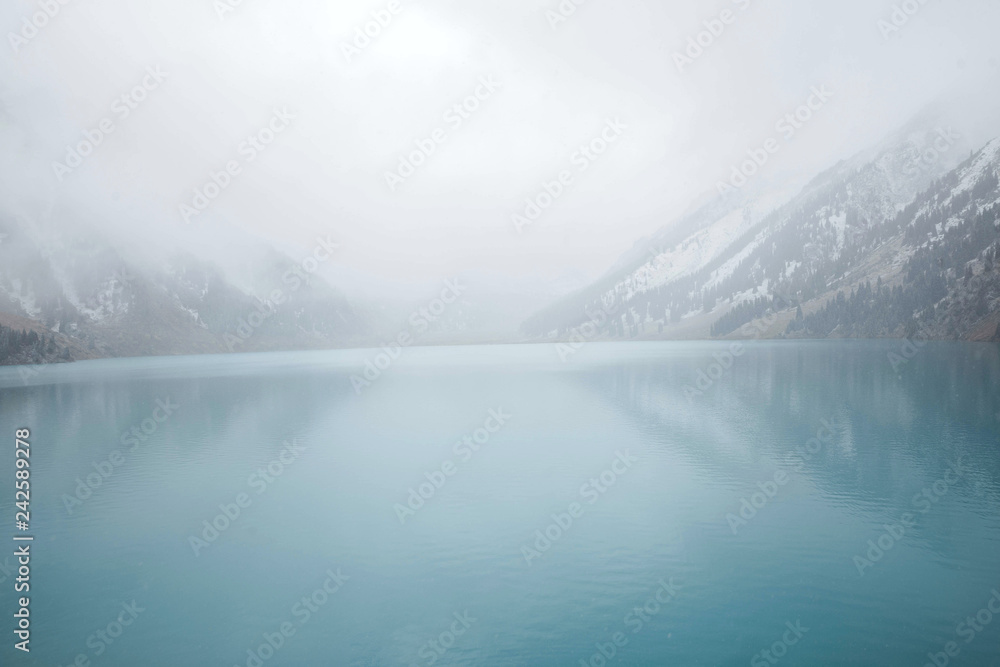 Big Almaty Lake ,Tien Shan mountains in Almaty, Kazakhstan