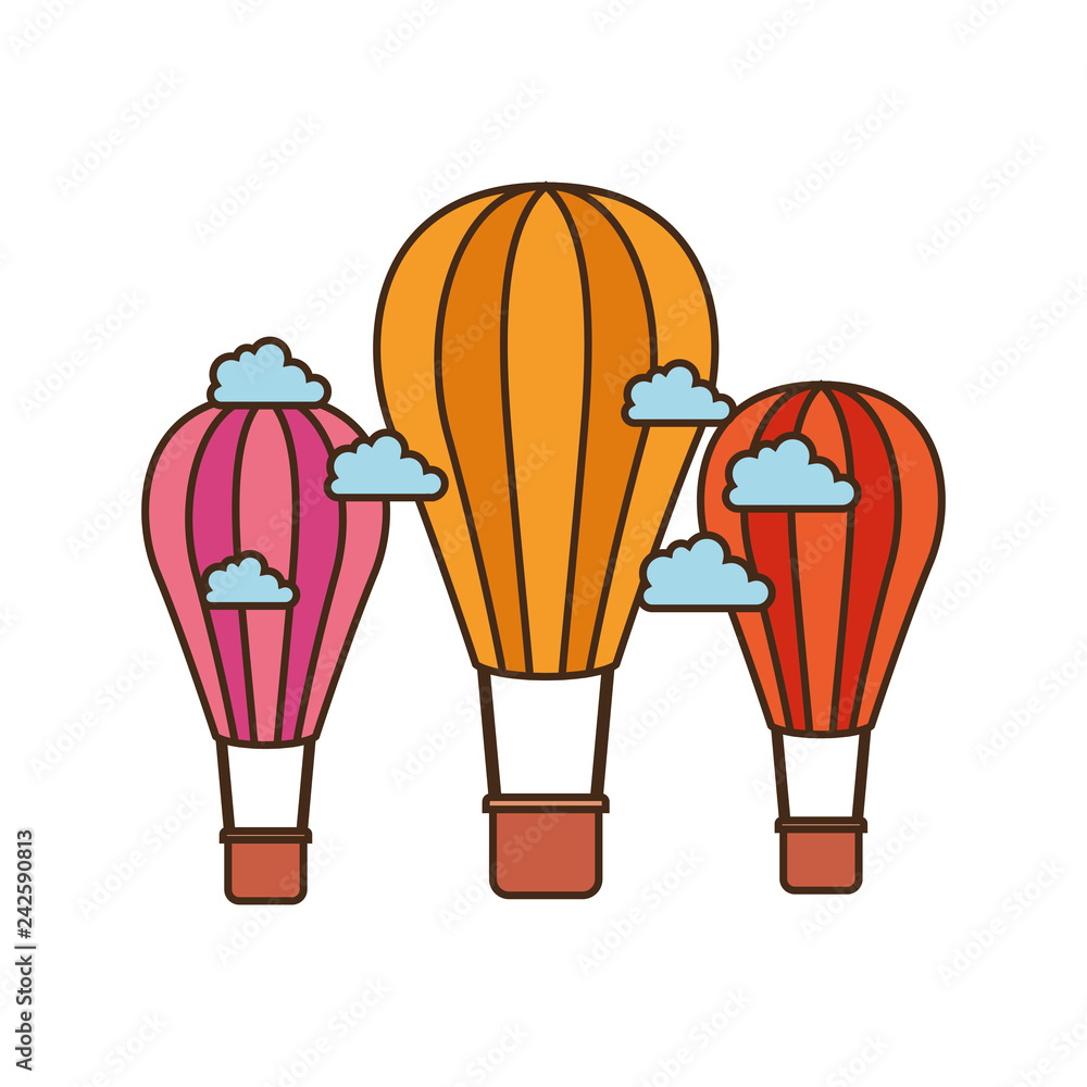 Fototapeta premium hot air balloon isolated icon