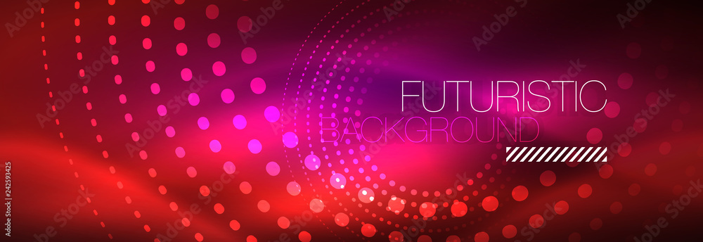 Vector neon red dotted abstract background Vector neon red dotted abstract background