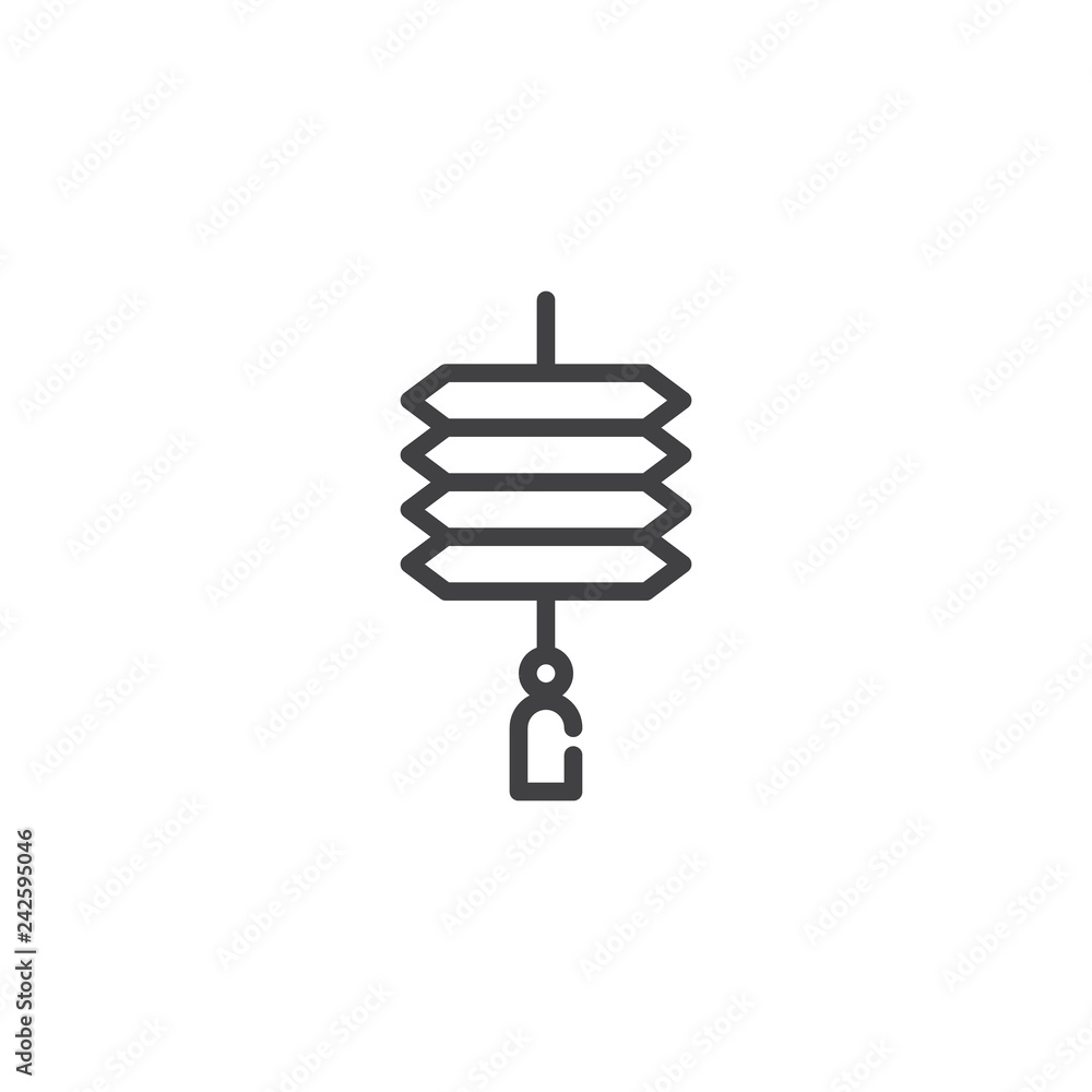 Hanging Chinese lantern line icon. linear style sign for mobile concept and web design. Oriental lantern outline vector icon. Symbol, logo illustration. Pixel perfect vector graphics Hanging Chinese lantern line icon. linear style sign for mobile concept and web design. Oriental lantern outline vector icon. Symbol, logo illustration. Pixel perfect vector graphics