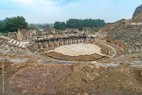 Ephesus amphitheatre in Selcuk, Izmir Turkey