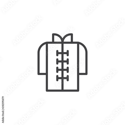 Asian dress line icon. linear style sign for mobile concept and web design. Chinese clothes outline vector icon. Symbol, logo illustration. Pixel perfect vector graphics