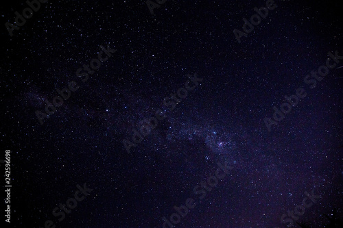 Fototapeta Naklejka Na Ścianę i Meble -  Milky Way. Fantastic night landscape with purple milky way,