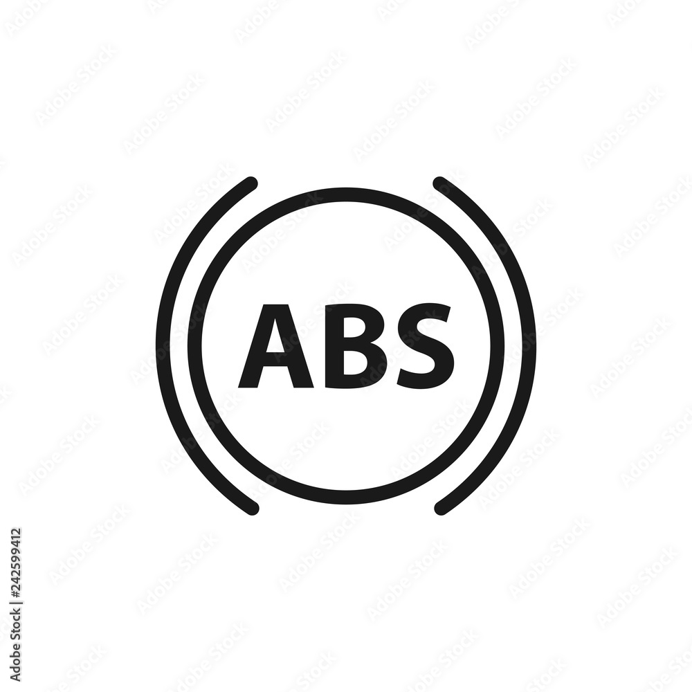 ABS. Single flat icon on white background. Vector illustration. ABS. Single flat icon on white background. Vector illustration.