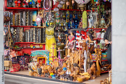 One of numerous gift shops on streets of Turkey