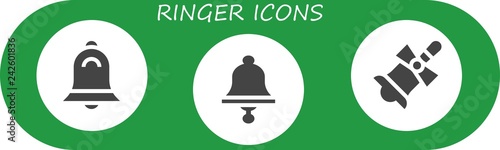Vector icons pack of 3 filled ringer icons