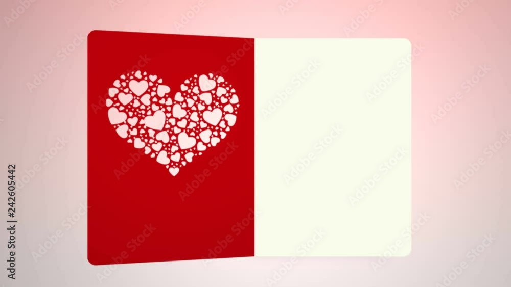 animated letter that opens with a Valentine theme cover, ideal footage for Valentine's Day for couples in love animated letter that opens with a Valentine theme cover, ideal footage for Valentine's Day for couples in love
