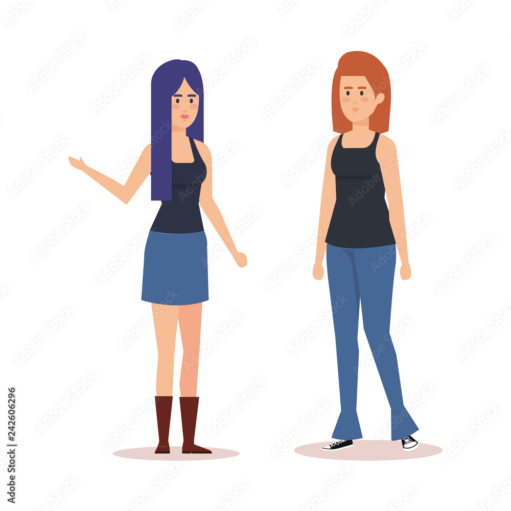 couple of girls avatars characters couple of girls avatars characters