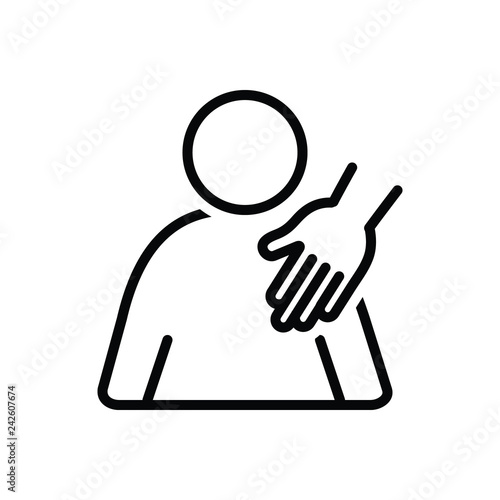 Black line icon for sexual 