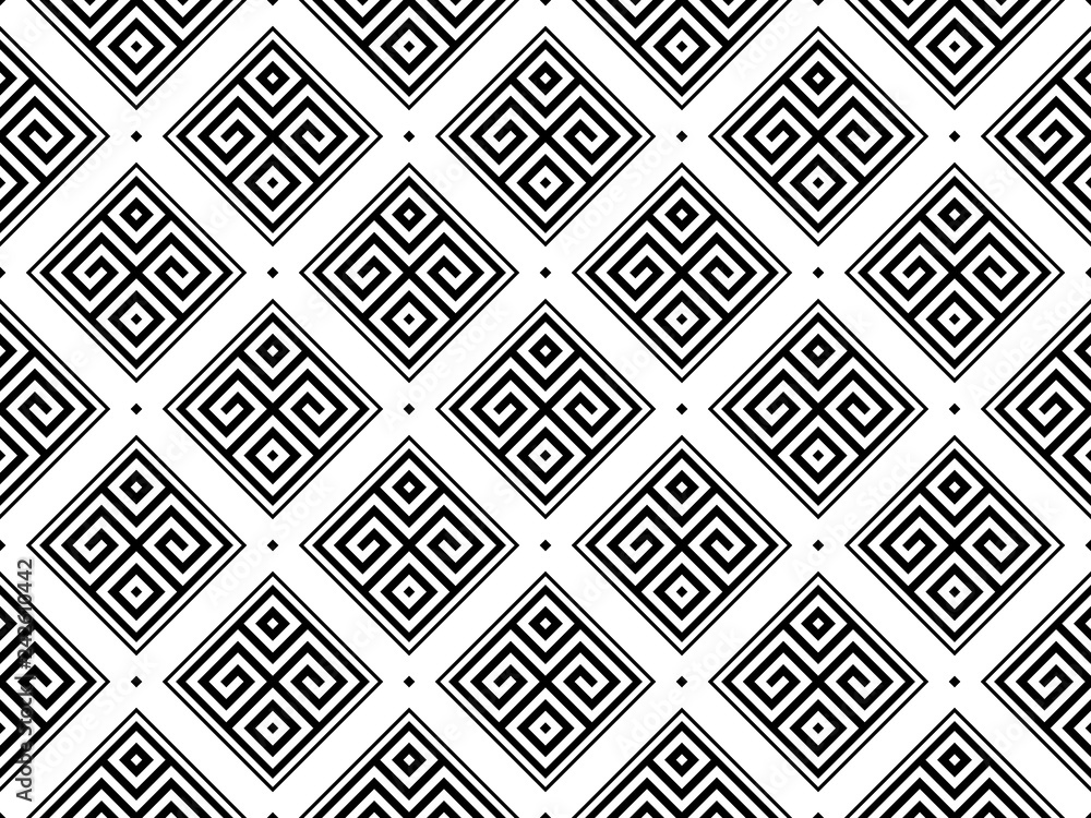Wallpaper in the style of Baroque. Seamless vector background. White and black floral ornament. Graphic pattern for fabric, wallpaper, packaging. Ornate Damask flower ornament Wallpaper in the style of Baroque. Seamless vector background. White and black floral ornament. Graphic pattern for fabric, wallpaper, packaging. Ornate Damask flower ornament