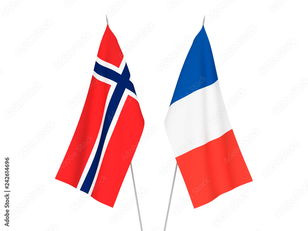 France and Norway flags
