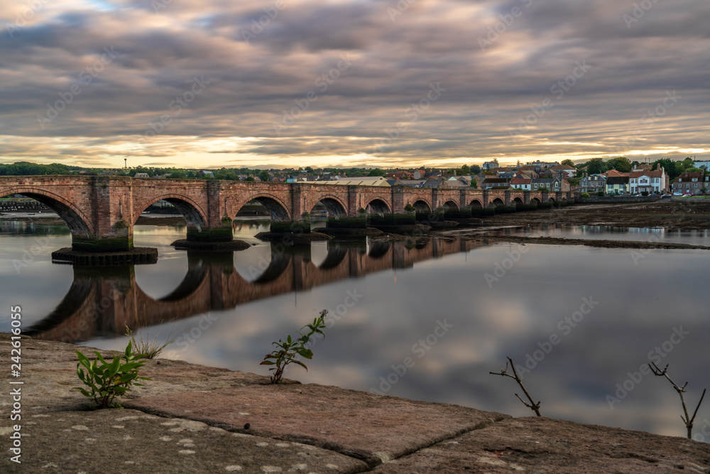 Old Bridge over the River Tweed in Berwick-upon-Tweed, Northumberland, England, UK Old Bridge over the River Tweed in Berwick-upon-Tweed, Northumberland, England, UK