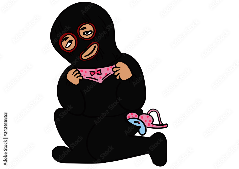 下着泥棒 Stock Vector Adobe Stock