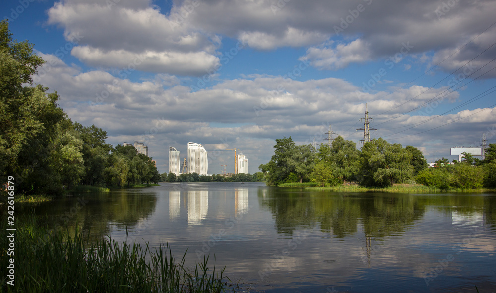 landscape with lake landscape with lake