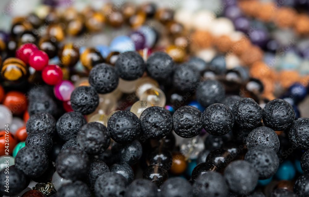 Various bracelets made from semi-precious stones Various bracelets made from semi-precious stones