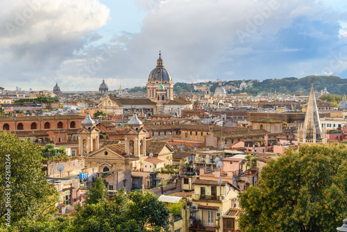 View on Rome from Terrazza Viale del Belvedere. Italy