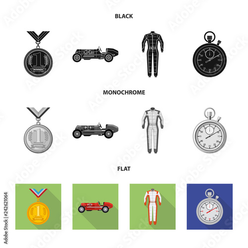Vector illustration of car and rally logo. Collection of car and race stock vector illustration.