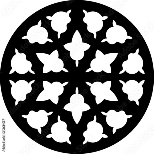 Leek, GB, rose window