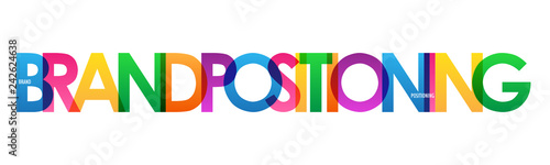BRAND POSITIONING colorful typography banner