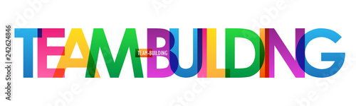 TEAM-BUILDING colorful typography banner