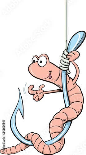 Worm on hook