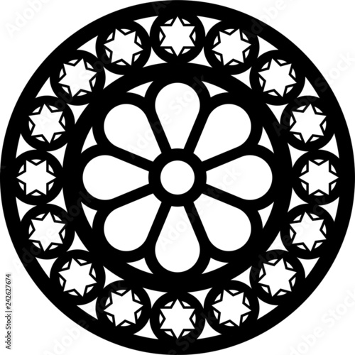Synagoge, Paris, France, rose window