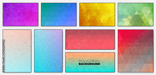 Abstract polygonal banners