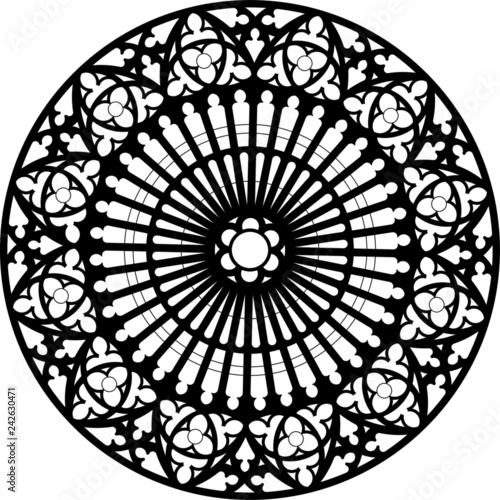 Troyes, France, rose window