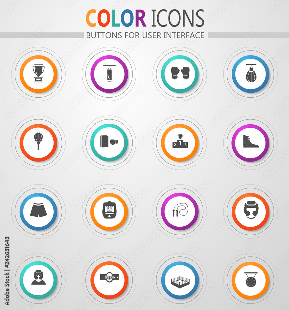 boxing icon set boxing icon set