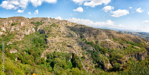 Cave city Khndzoresk in the rocks, Armenia