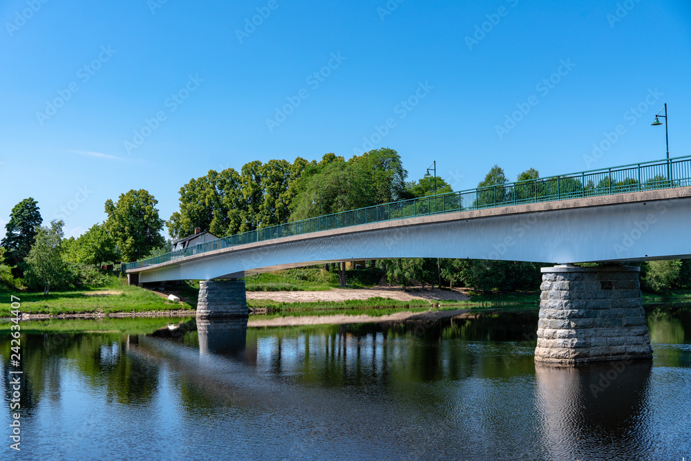 Bridge crossing the river Dalalven in Sweden