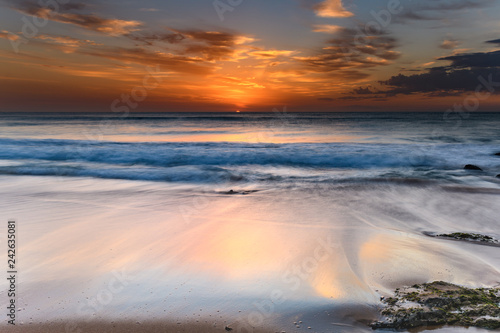 Orange Glow Sunrise Seascape © Merrillie