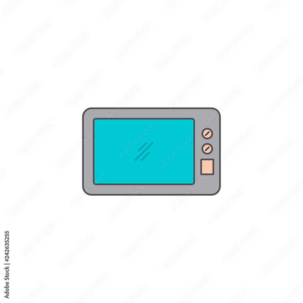 microwave kitchenware flat icon vector microwave kitchenware flat icon vector