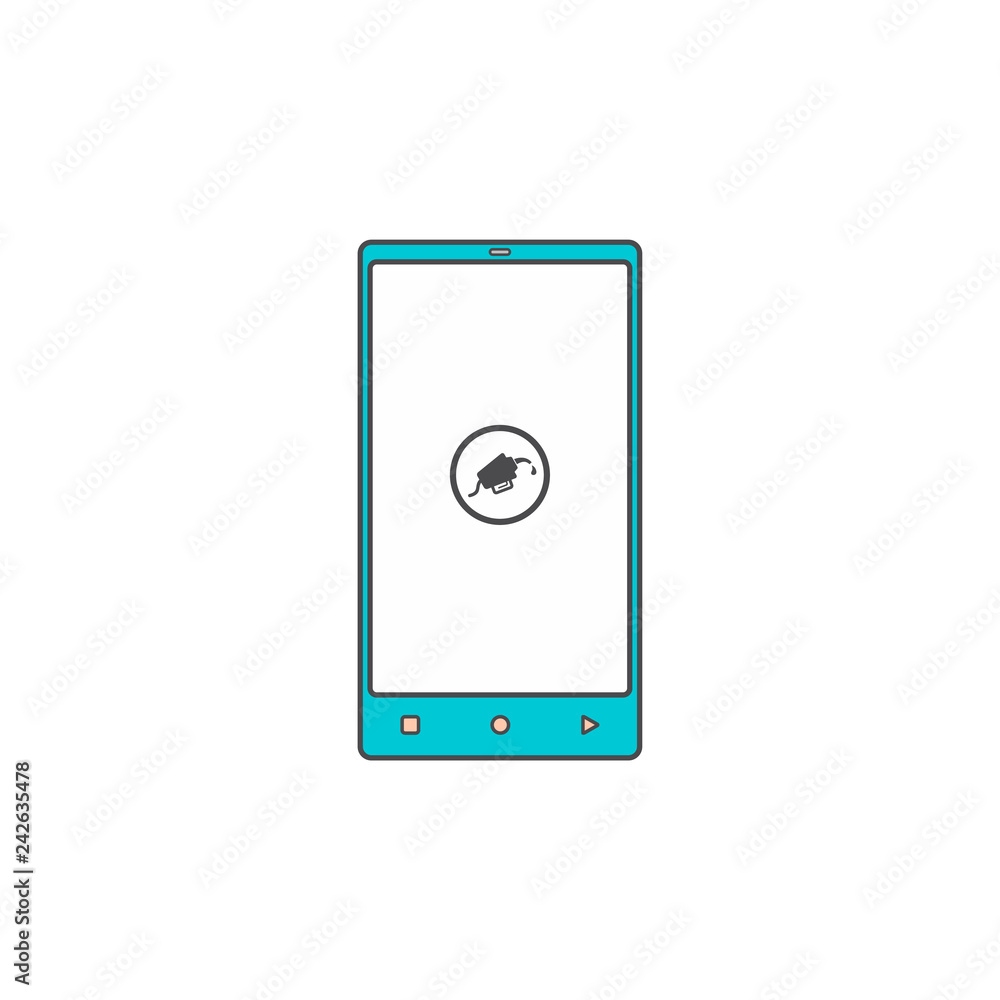 online application hand phone flat icon vector online application hand phone flat icon vector