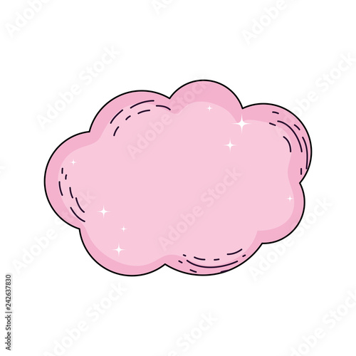 cute fairytale cloud icon