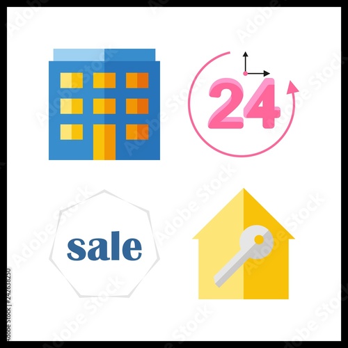 4 insurance icon. Vector illustration insurance set. sale and repayment icons for insurance works