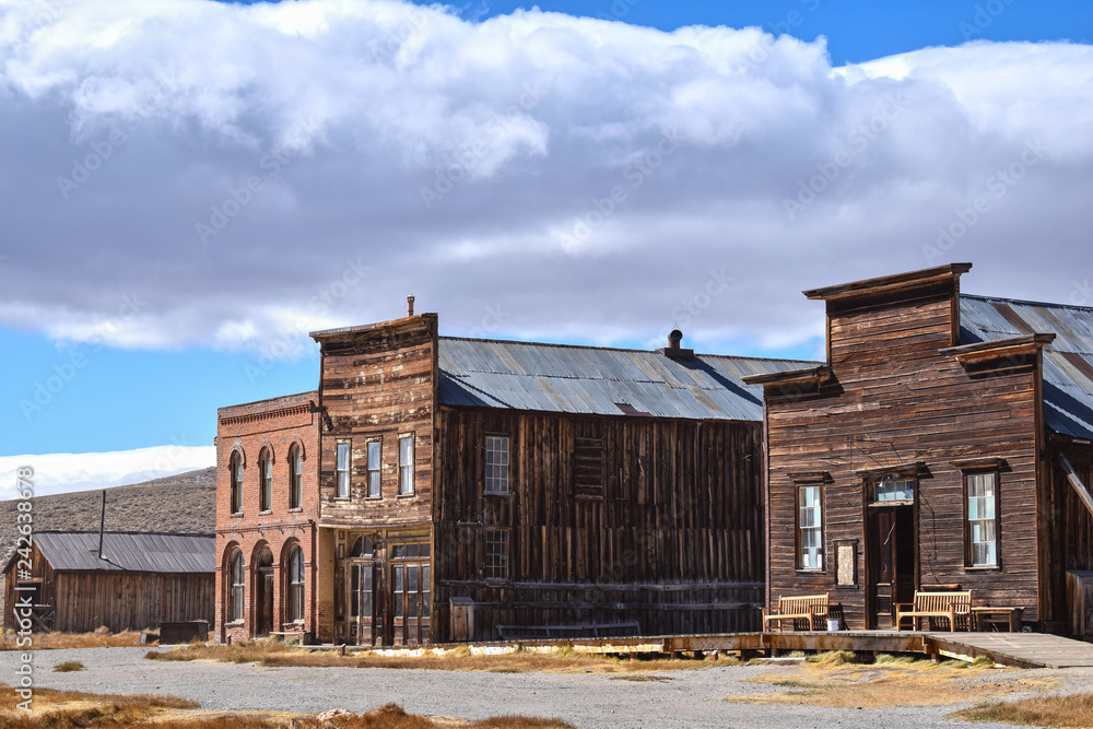 The ghost town of Bodie, an abandoned gold mining town in California, is a landmark visited by people from all of the world. The ghost town of Bodie, an abandoned gold mining town in California, is a landmark visited by people from all of the world.